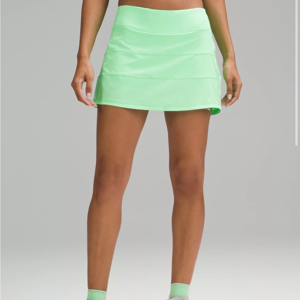 lululemon green pace rival skirt